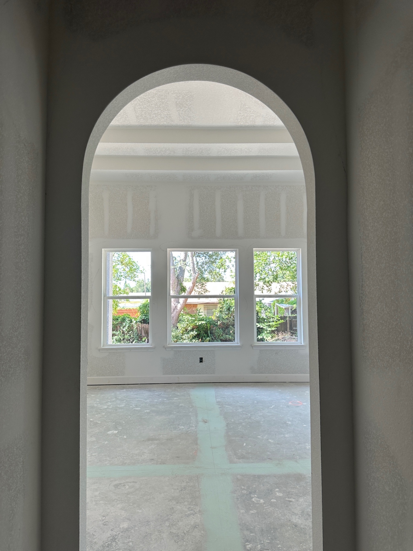 Arched entry — post-construction interior view