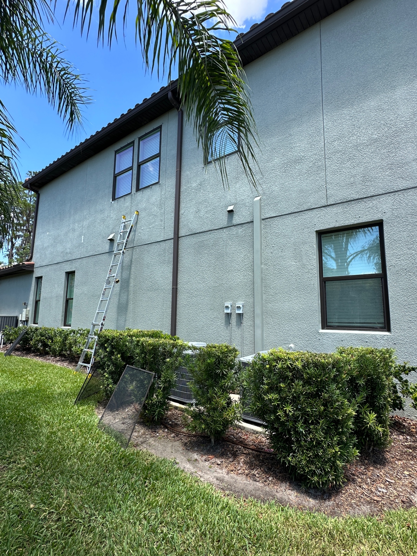 Side exterior — gutter and window service
