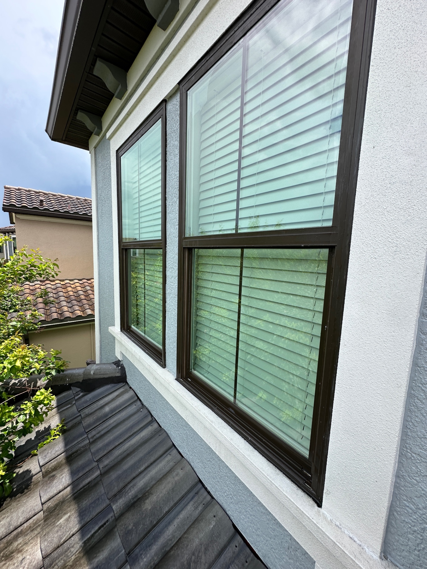 Exterior glass — restored clarity