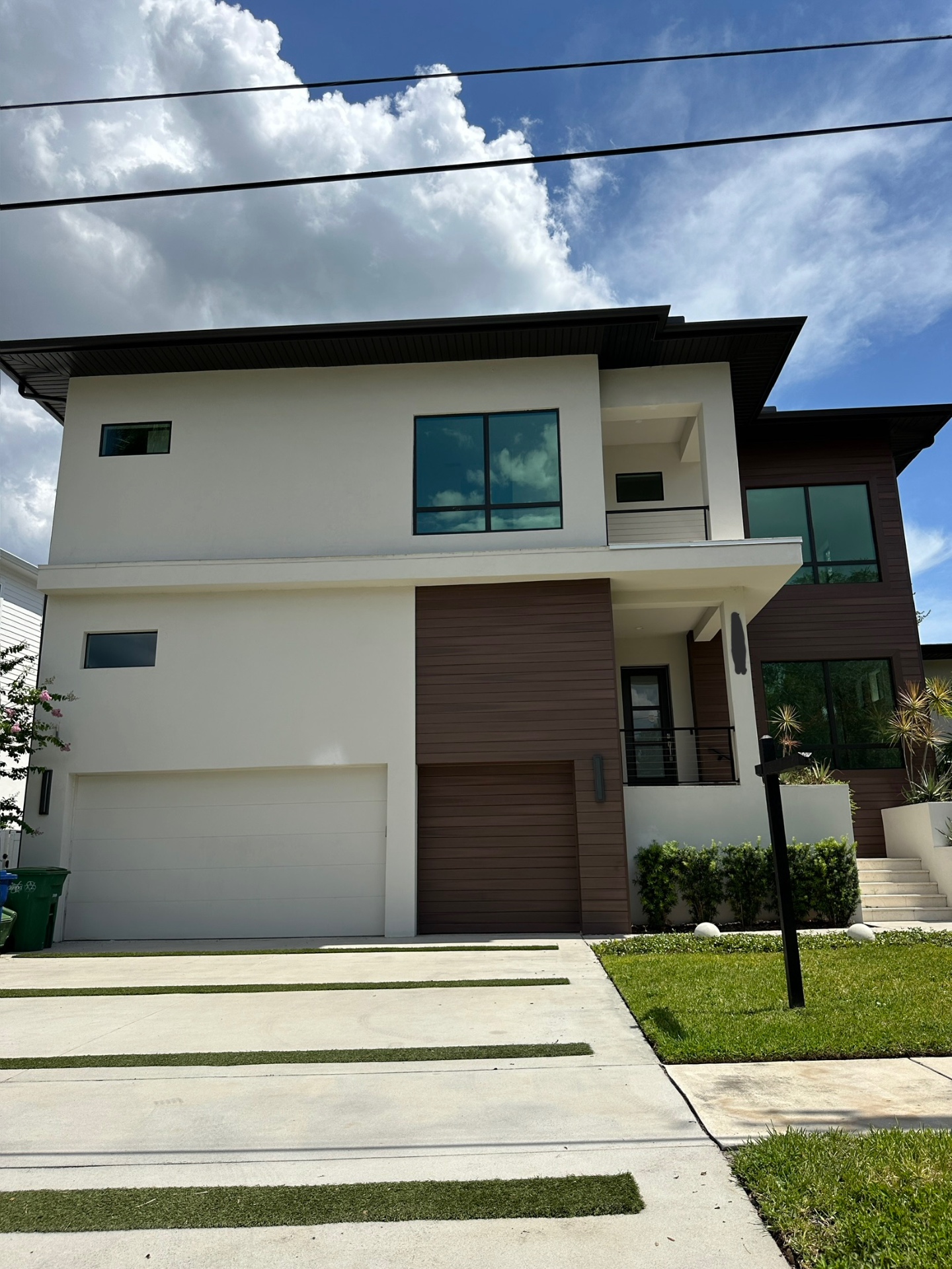 Modern two-story home — pristine exterior after service