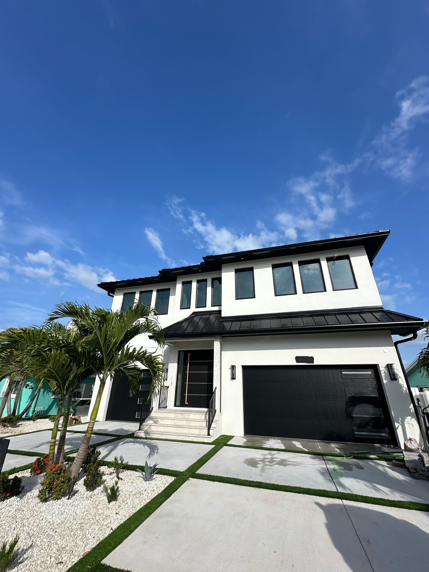 New construction home — full exterior detail complete