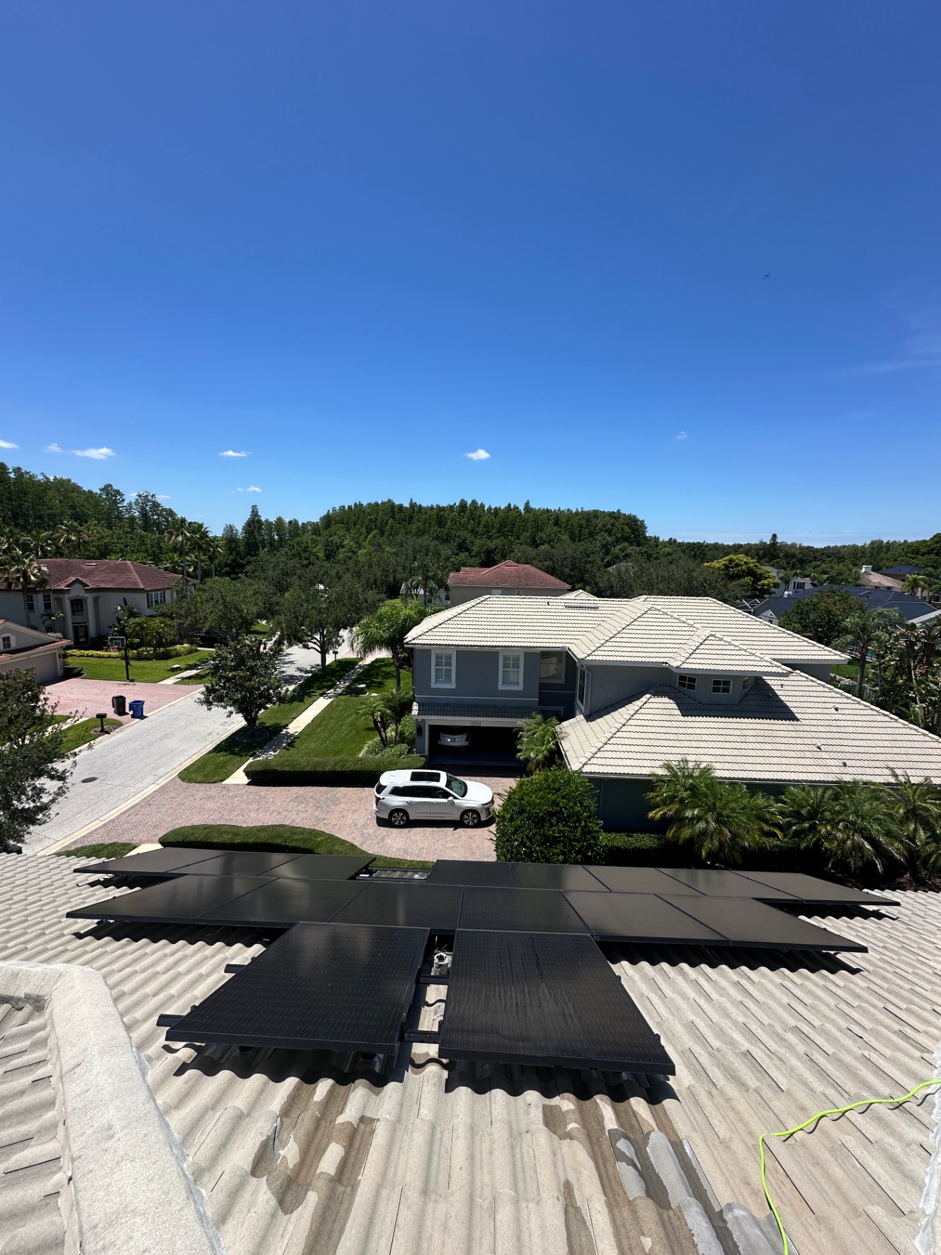 Solar panels — aerial after cleaning