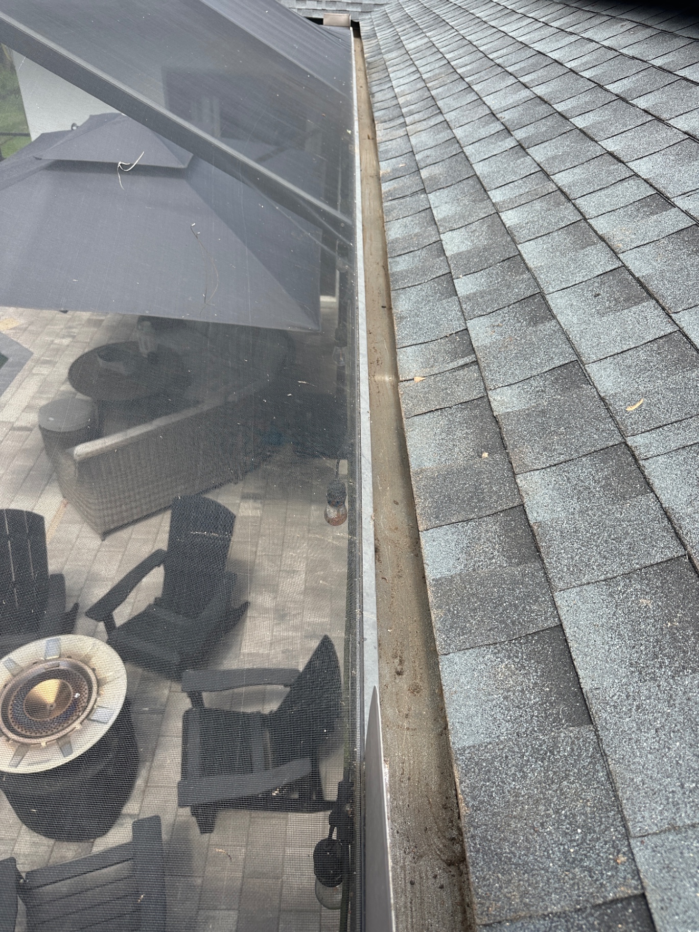 Gutter line — after cleanout